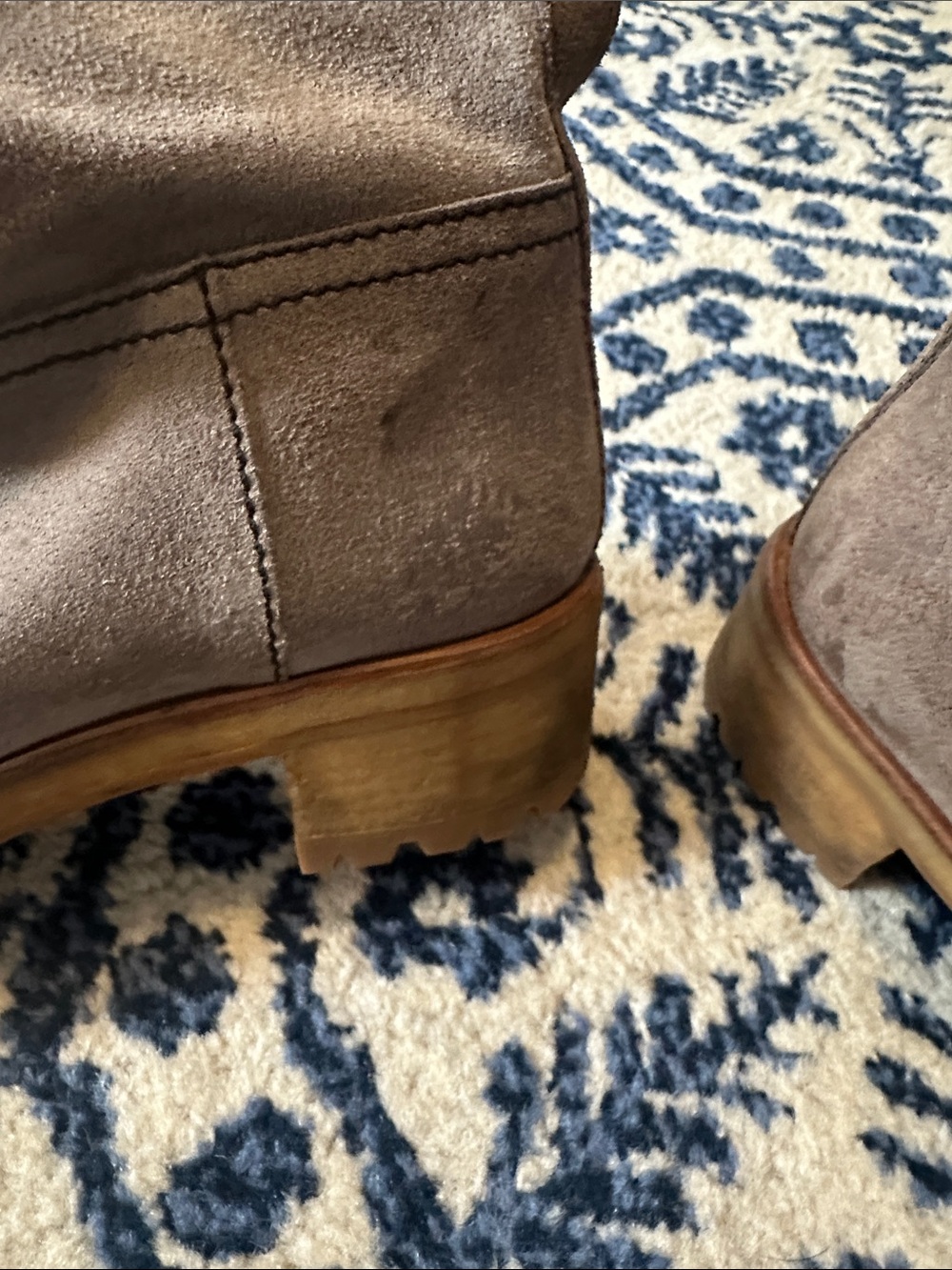 Prada Taupe Suede Mid-Calf Boots - Picture 12 of 14